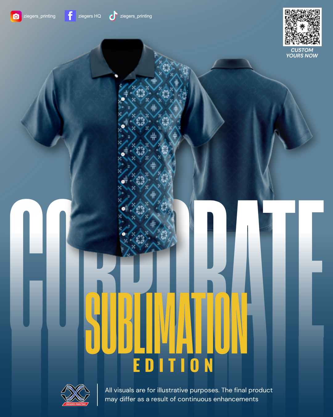 Corporate Sublimation Custom Dark Blue